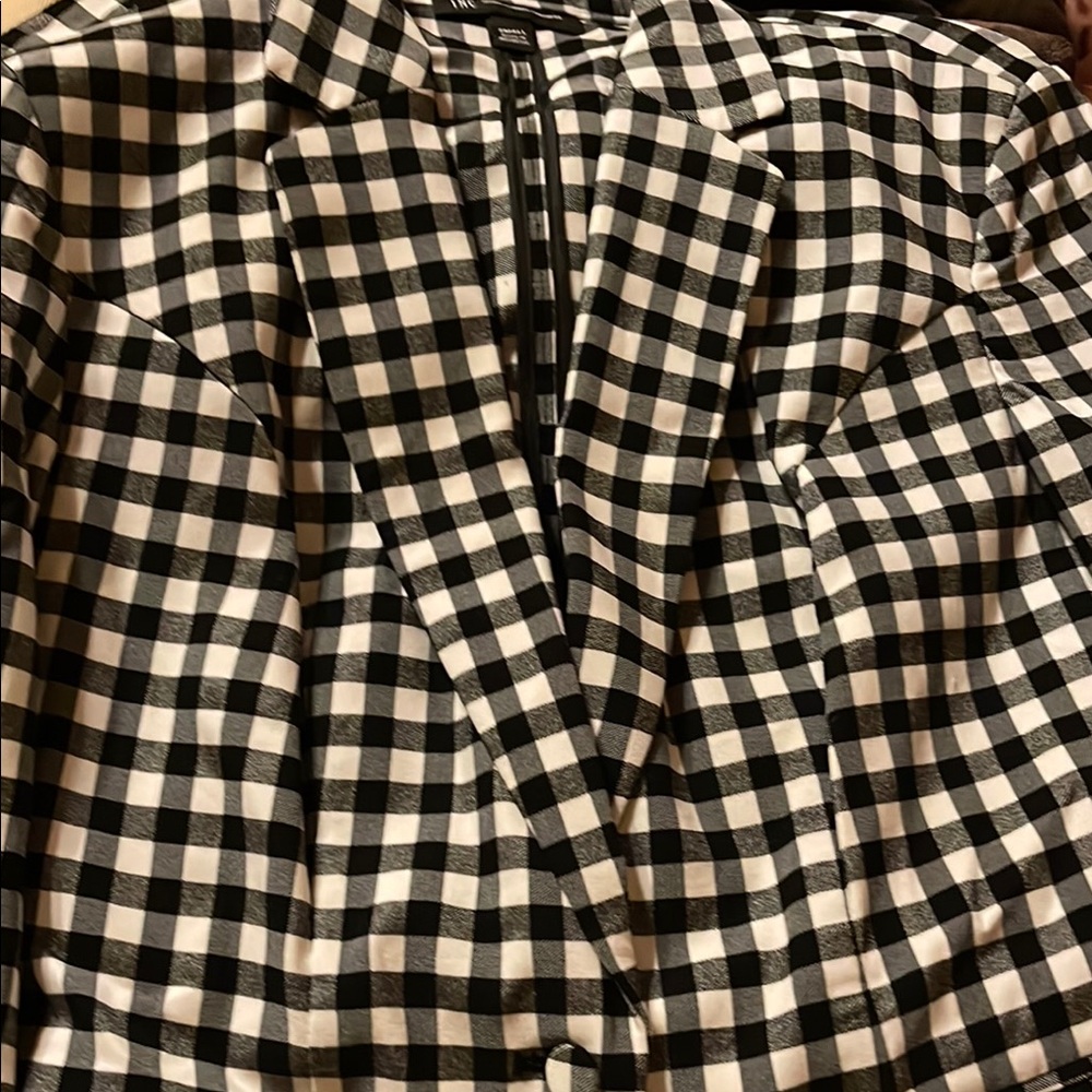 Black and White Checkered Blazer
